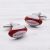 Red Rugby Ball Cufflinks