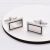 Plain Rectangle with Black Outline Cufflinks