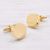 Large Round Gold Coloured Cufflinks (Engravable)