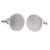 Brushed Matt Finish Deluxe Round Cufflinks - Unboxed