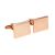 Plain Rose Gold Rectangle Cufflinks (engravable 20 x 15mm)