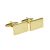 Deluxe Gold Rectangle Cufflinks (20 x 12 x 3mm engravable)