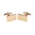 Plain Rose Gold Rectangle Cufflinks  (20 x 12mm engravable)