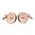 Unboxed Rose Gold Plated Cufflinks Bezel Cabochon Recess to hold Decimal Half Penny