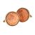 Rose Gold Plated Cufflinks With Polished Decimal One Pence Coin