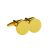 Plain Round Gold Plated Cufflinks (15mm engravable)