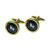 Personalised Wedding Date King & Queens Head Golden Cufflinks