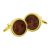 Wooden Insert Bicycle Design Golden Cufflinks