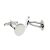 Plain Round Rhodium Plated Cufflinks (15mm engravable)