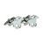Silhouette of Jockey on Horseback Design Cufflinks
