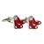 Red Christmas Socks Design Cufflinks