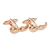 Rose Gold Plated Curly Moustache Cufflinks