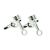 Rhodium Plated Single Piston Design Cufflinks