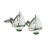 Green Keel Yacht Sailors Cufflinks