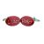 Oval Red Enamel Wedding Cufflinks