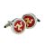 Manx Brattagh Vannin Isle of ManTriskelion Flag Cufflinks