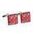 Red with Silver Classic Cufflinks