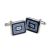Navy & Light Blue Rectangles Classic Cufflinks