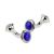 Blue Fixed Bar Classic Cufflinks