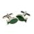 Silver & Green Fish Fishermans Cufflinks