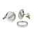 Rhodium Plated Round Photo Frame Cufflinks