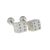 Satin Silver Coloured Dice, Casino Gamble Cufflinks