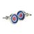 Roundel Cufflinks with Union Jack Flag Centre