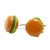 Coloured Beef Burger Food Cufflinks