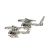 Polished Rhodium Plated Helicopter Cufflinks
