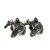 English Made Wolf Head Pewter Cufflinks
