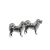 English Made Husky Dog Pewter Cufflinks