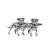 English Made Staffordshire Bull Terrier Dog Pewter Cufflinks