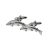 English Made Small Salmon Fish Pewter Cufflinks