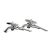 English Made Gun Pistols Pewter Cufflinks