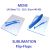 BLANK, Sublimation Flip Flops : Mens BRIGHT BLUE Sole
