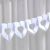 Chic Boutique Tissue White Heart Garland