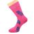 Owl Design Pink Woven Ladies Socks UK 3.5-7.5