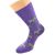 Elephant Design Purple Woven Ladies Socks UK 3.5-7.5