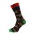 Novelty Christmas Presents Woven Design, Navy Blue, Green & Red Unisex Adult Socks UK 5-12