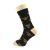 Novelty Highland Cow Woven Design, Navy Blue & Beige, Unisex Adult Socks UK 5-12