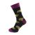 Novelty Bear Woven Design, Navy Blue & Purple, Unisex Adult Socks UK 5-12