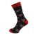 Novelty Table Tennis Woven Design, Navy Blue & Red, Unisex Adult Socks UK 5-12