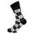 Novelty Masonic Square & Compass with G Woven Design, Black & White, Unisex Adult Socks UK 5-12