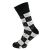 Novelty Masonic Square & Compass Woven Design, Black & White, Unisex Adult Socks UK 5-12