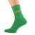 Green Socks With Orange Moustache
