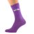 Purple Socks With Silver Moustache