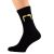 Black Socks With Gold Moustache