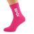 Bride Vertical Design Ladies Hot Pink Socks