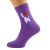 I Love Poodles Womens Dog Purple Socks.