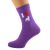 I Love French Bulldogs Womens Dog Purple Socks